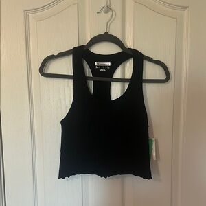 Black Ribbed Tank Top